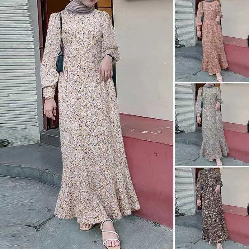 Vêtement musulman style bohème robe petite fleur EX-STOCK Canada