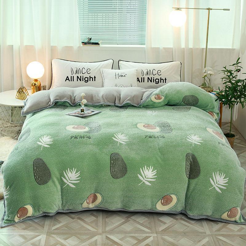 Plush Thick Snowflake Duvet Cover Single Piece Flannel EX-STOCK Canada