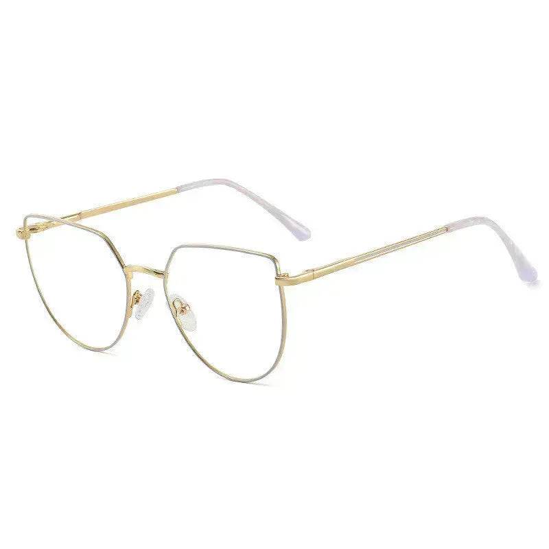 Women's Plate Anti-Blue Light Glasses Fashion Metal Large Frame - EX-STOCK Canada