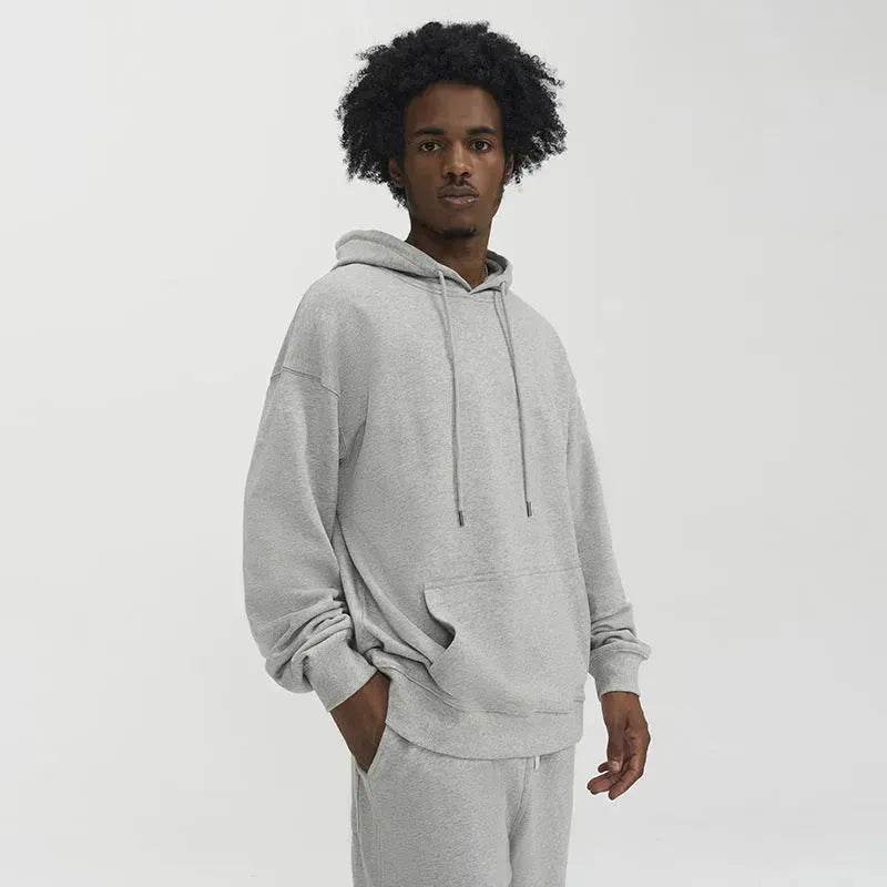 Plain Color American Retro Hoodie Pullover Sweatshirt Men - EX-STOCK Canada