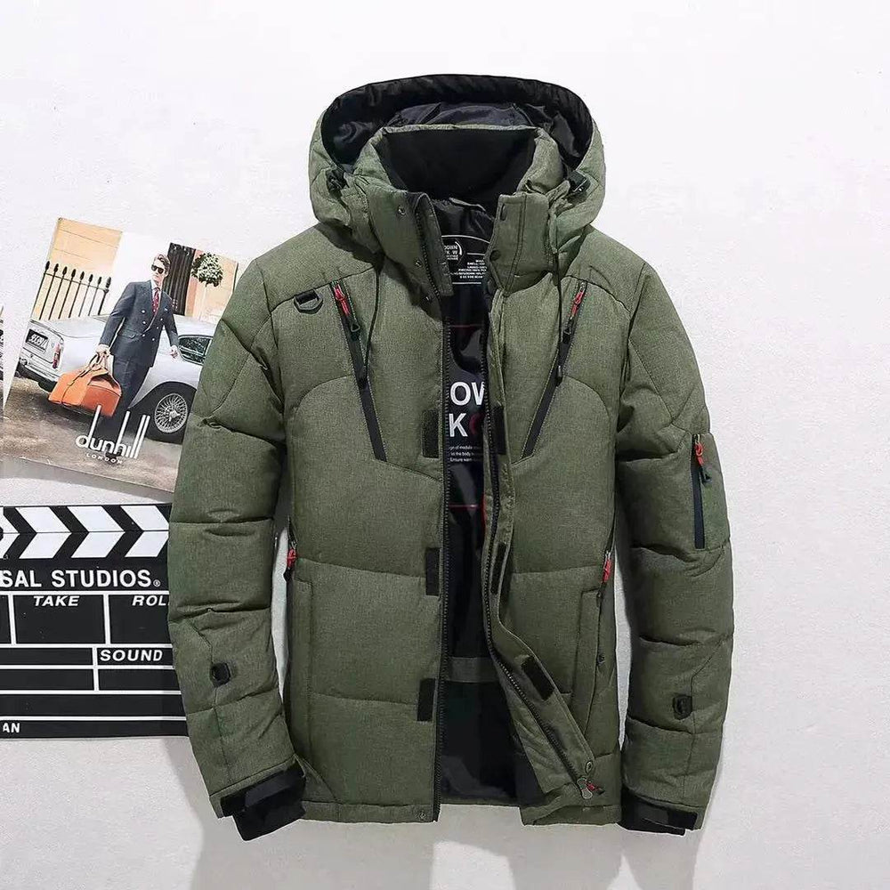 Outdoor Leisure Winter Thickened Hooded Men's Winter Puffer Coat - EX-STOCK Canada