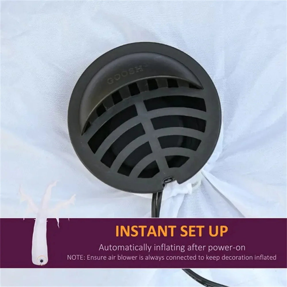 6FT Tall Halloween Inflatable White Ghost, Outdoor Blow Up Yard Decoration With LED Lights For Garden, Lawn, Party, Holiday EX-STOCK Canada