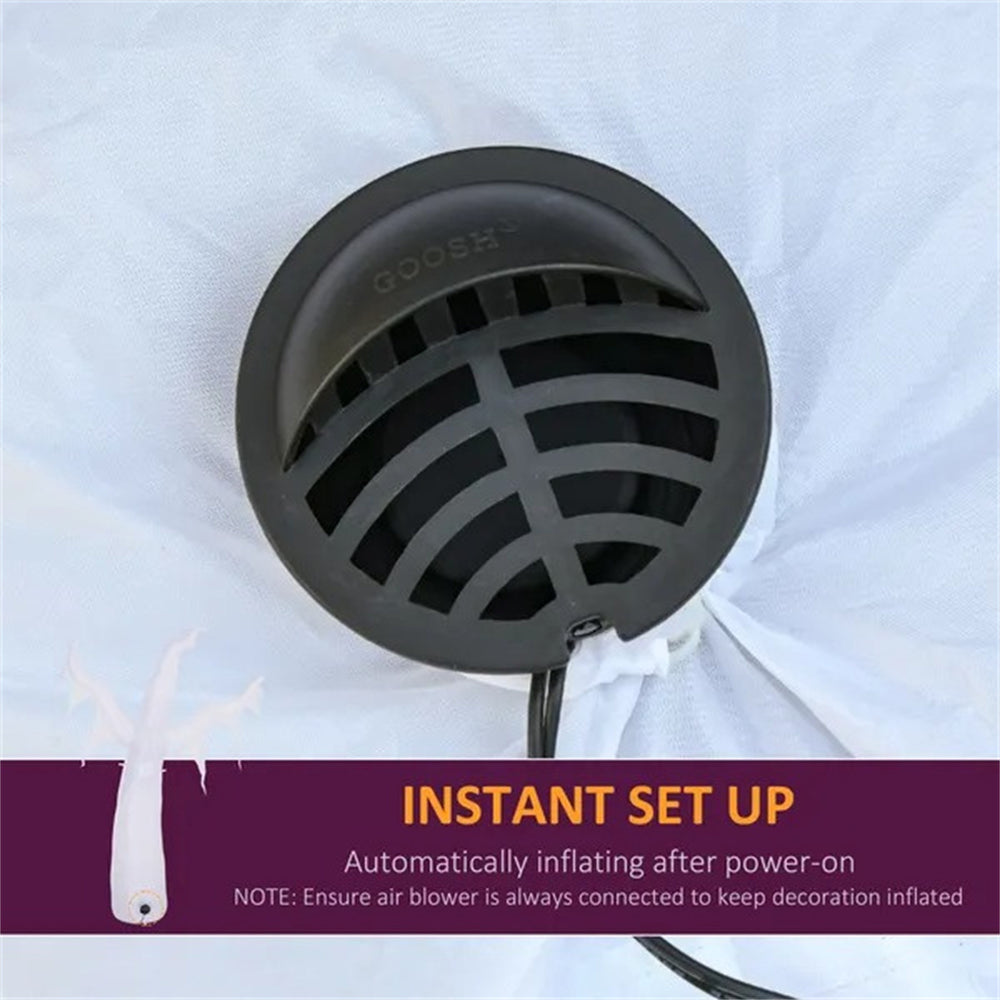 6FT Tall Halloween Inflatable White Ghost, Outdoor Blow Up Yard Decoration With LED Lights For Garden, Lawn, Party, Holiday EX-STOCK Canada