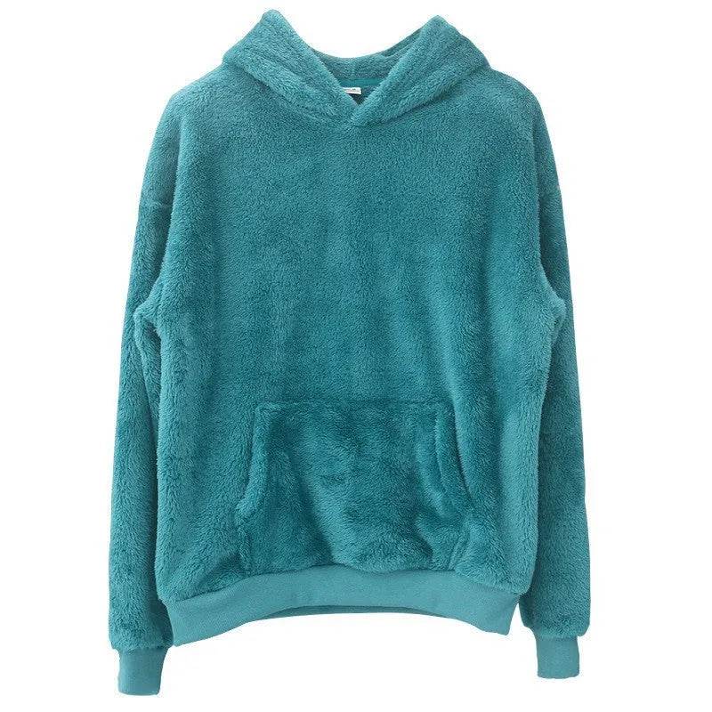 Men Winter New Double-sided Velvet Fleece Pocket Hoodie Sweatshirt Pullover - EX-STOCK Canada