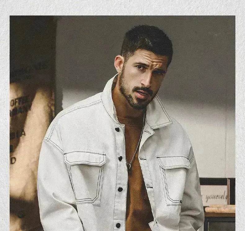 Denim Coat Men's Autumn American Simple All-matching - EX-STOCK Canada