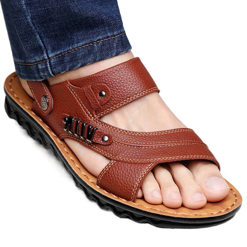 First Layer Cowhide Men's Sandals Summer Genuine Leather Sandals EX-STOCK CANADA