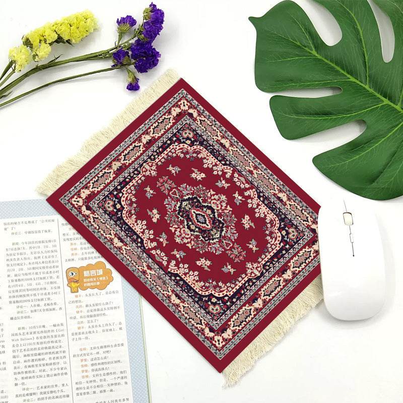 Office mouse pad, Suede fringe mouse pad Hot rubber Bohemian style - EX-STOCK Canada