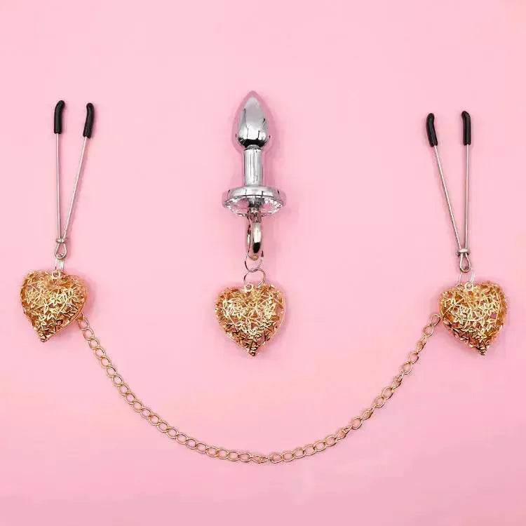 Love Chain Sex Toys Bell For Women Nipple Clamp Anal Plug - EX-STOCK Canada