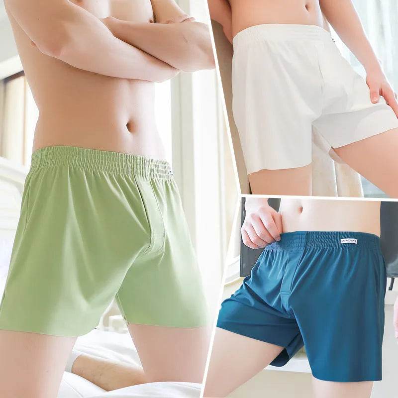Men's Ice Silk Underwear Plus Size Loose Boxer Mid Waist - EX-STOCK Canada