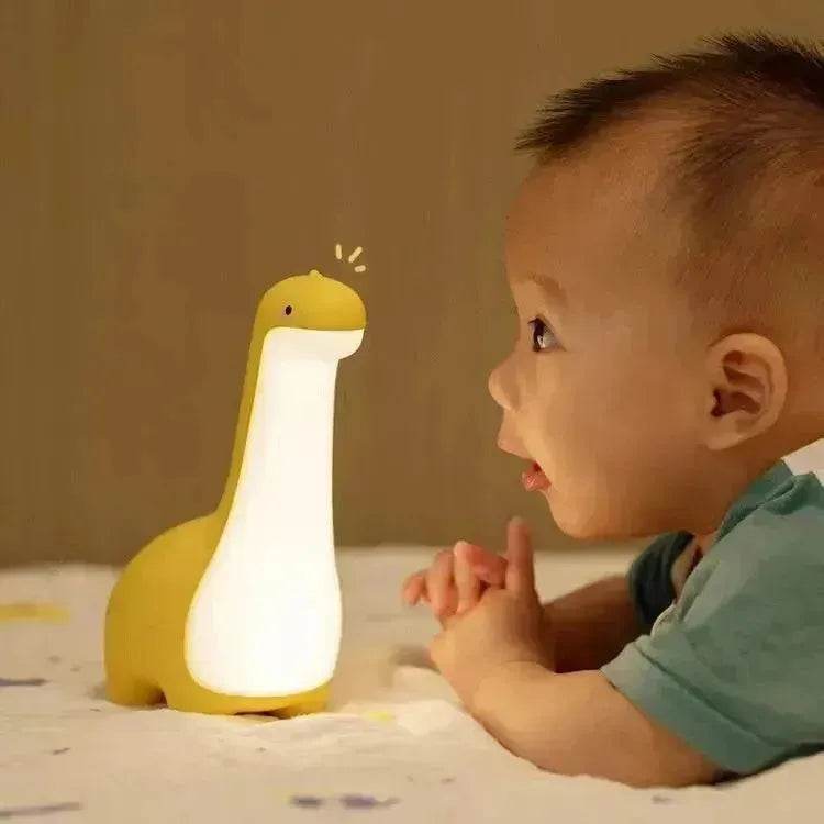Dinosaur Night Light Cute Children's Night Light Eye Protection Bedside Timing Lamp USB Charging Room Decoration Children's Gift - EX-STOCK Canada