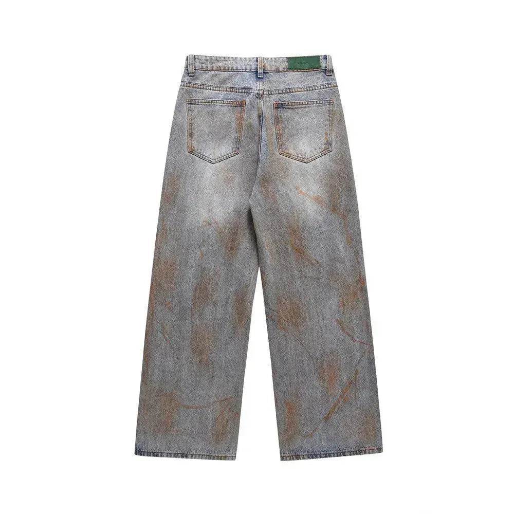 Dirty Ripped Jeans With Waste Soil - EX-STOCK Canada