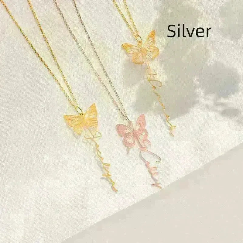 Diy Design Name Personality Unique Butterfly Necklace - EX-STOCK CANADA