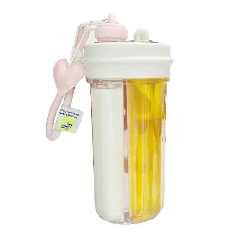 Double Drink Sub-bin Tumbler Creative Straw Cup - EX-STOCK Canada