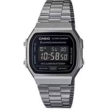 CASIO Classique Métal Vintage Argent Noir | A168WGG-1BVT