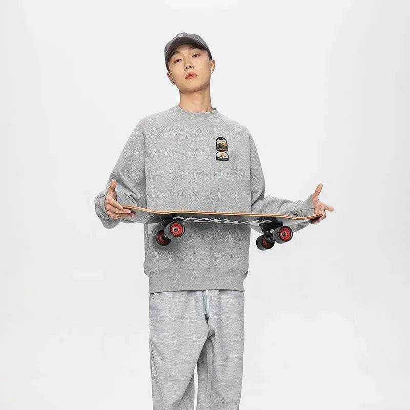 Men's Autumn Drop-shoulder Sleeve Round neck Oversized Pullover sweatshirts - EX-STOCK Canada