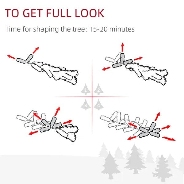 7FT Pencil Christmas Tree, Artificial Christmas Tree With Automatic Open For Home Party, Blue EX-STOCK Canada