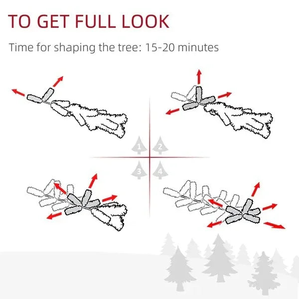 7FT Pencil Christmas Tree, Artificial Christmas Tree With Automatic Open For Home Party, Blue EX-STOCK Canada