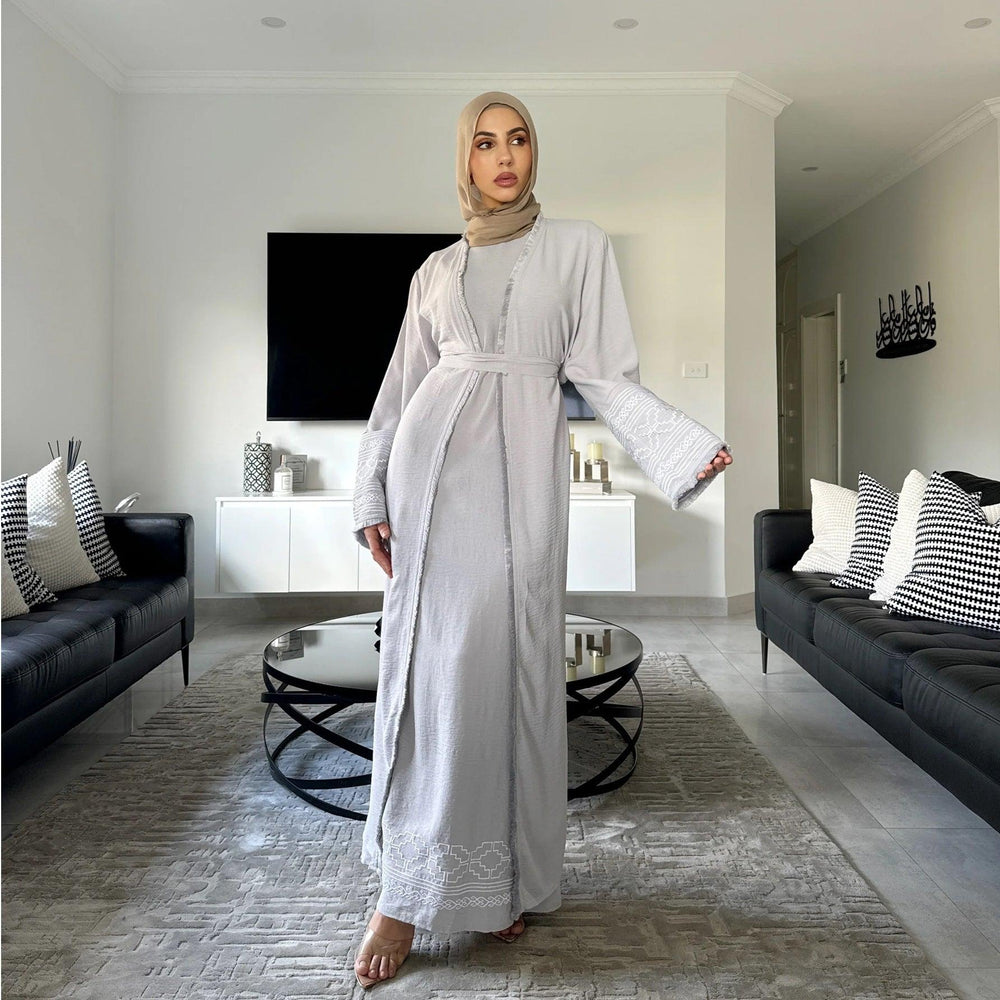 Fringe Cardigan Robe Muslim Dress EX-STOCK Canada