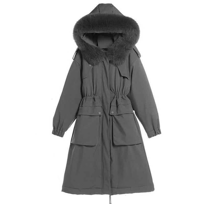 Veste matelassée Parker à grand col en fourrure pour femme - EX-STOCK Canada
