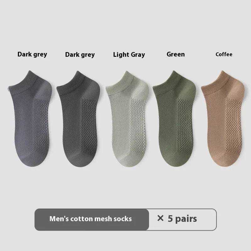 Cotton Anti-Pilling Ankle socks absorbing Invisible Tight Mesh Boat Socks - EX-STOCK Canada