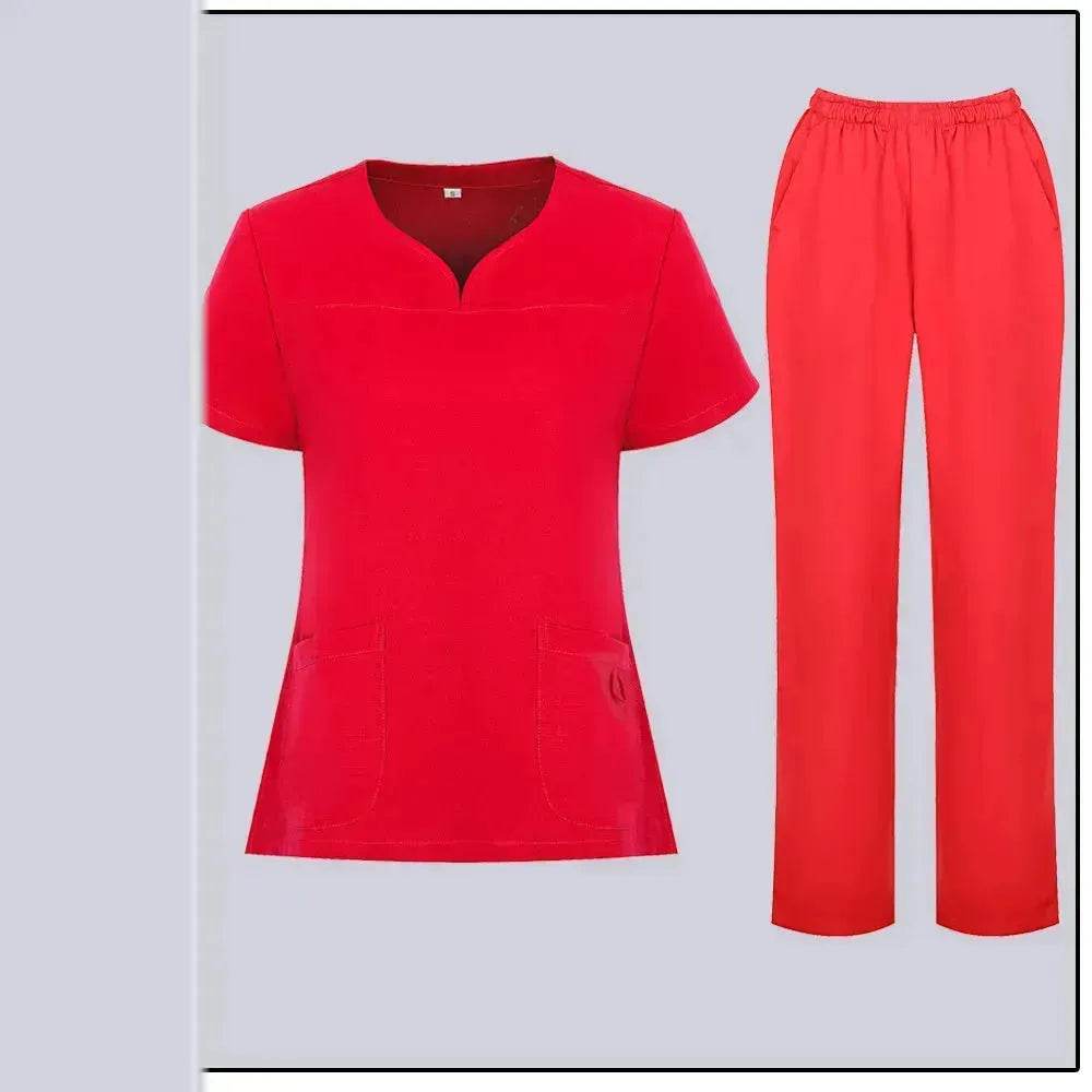 Women Nurse Uniform Female - Hospital Nurse Costume - V Neck Top Pants Set - EX-STOCK Canada
