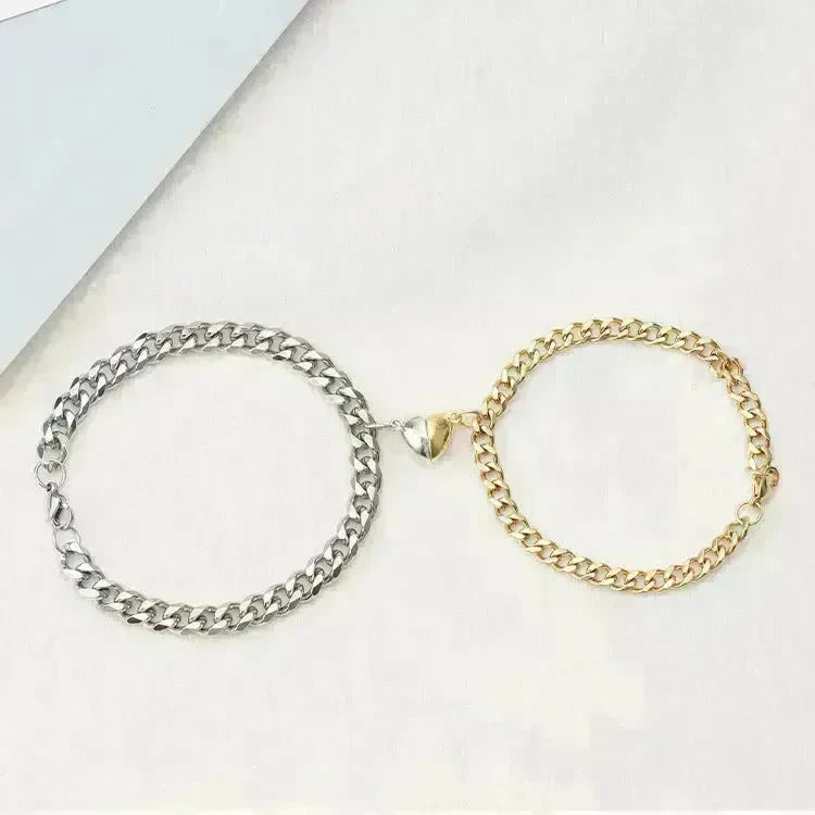 Magnetic Couple Bracelet Suit Cuban Link Chain - EX-STOCK CANADA