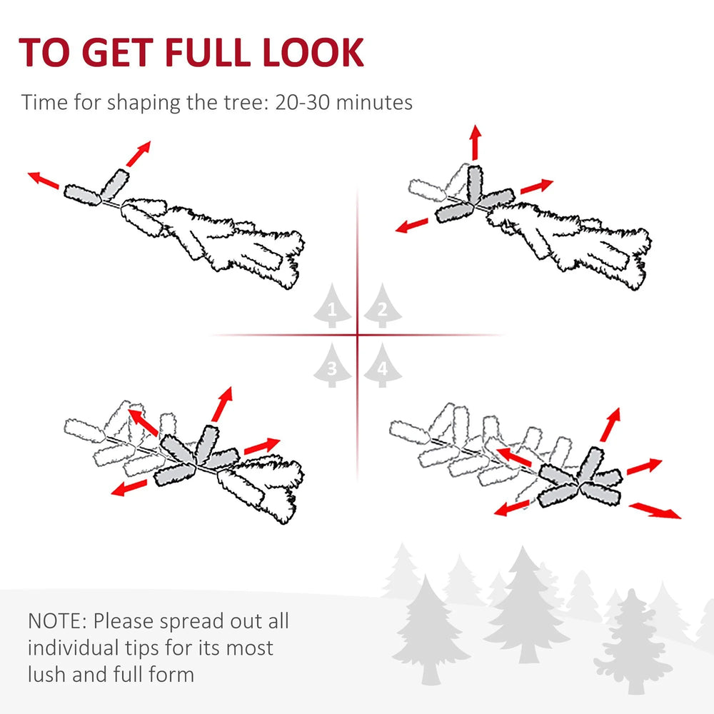شجرة عيد الميلاد الاصطناعية من شجرة التنوب بطول 4 أقدام مزودة بألياف بصرية مضاءة مسبقًا ونجمة علويةEX-STOCK Canada