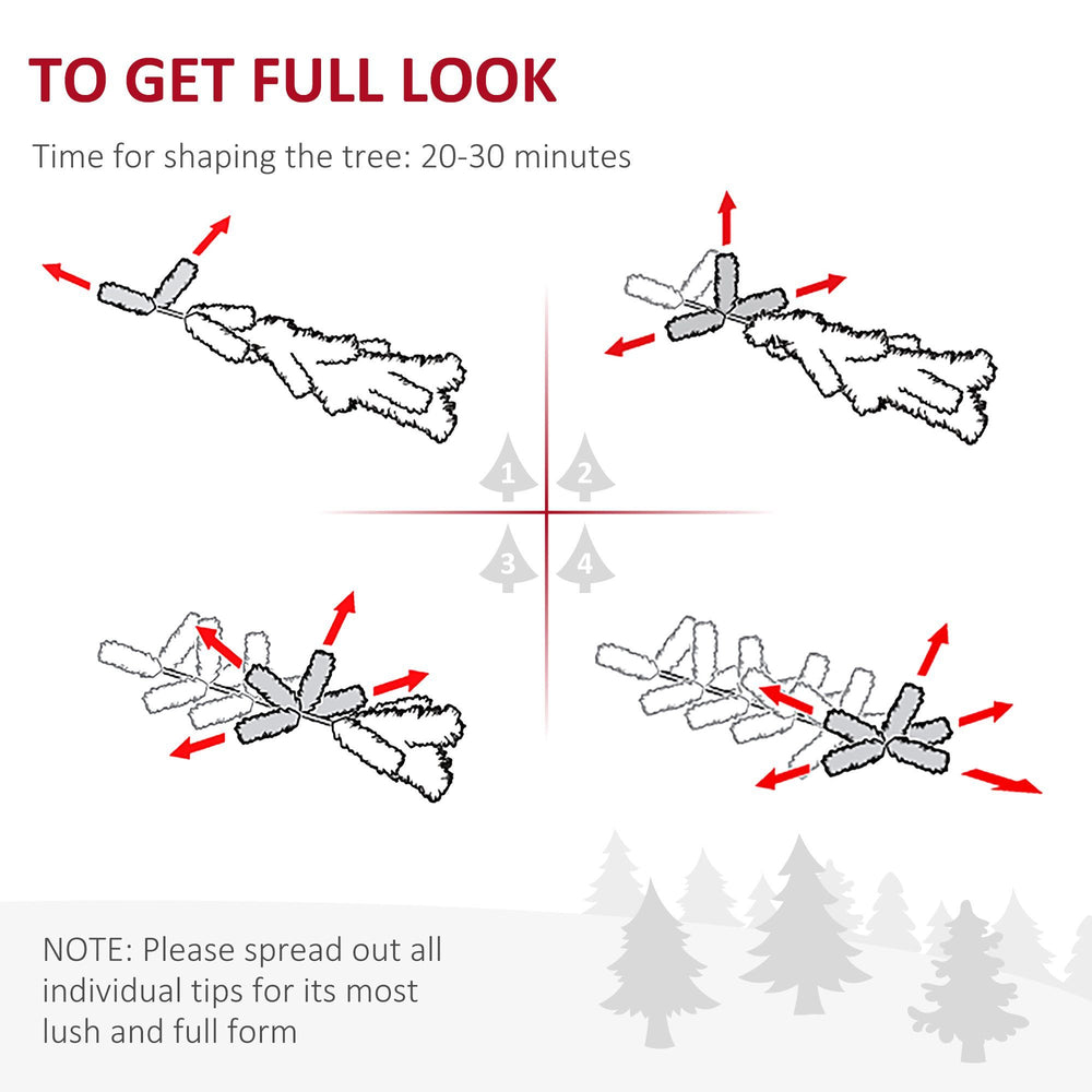 4ft Pre-Lit Optic Fiber Xmas Tree Artificial Spruce Tree Top Star EX-STOCK Canada