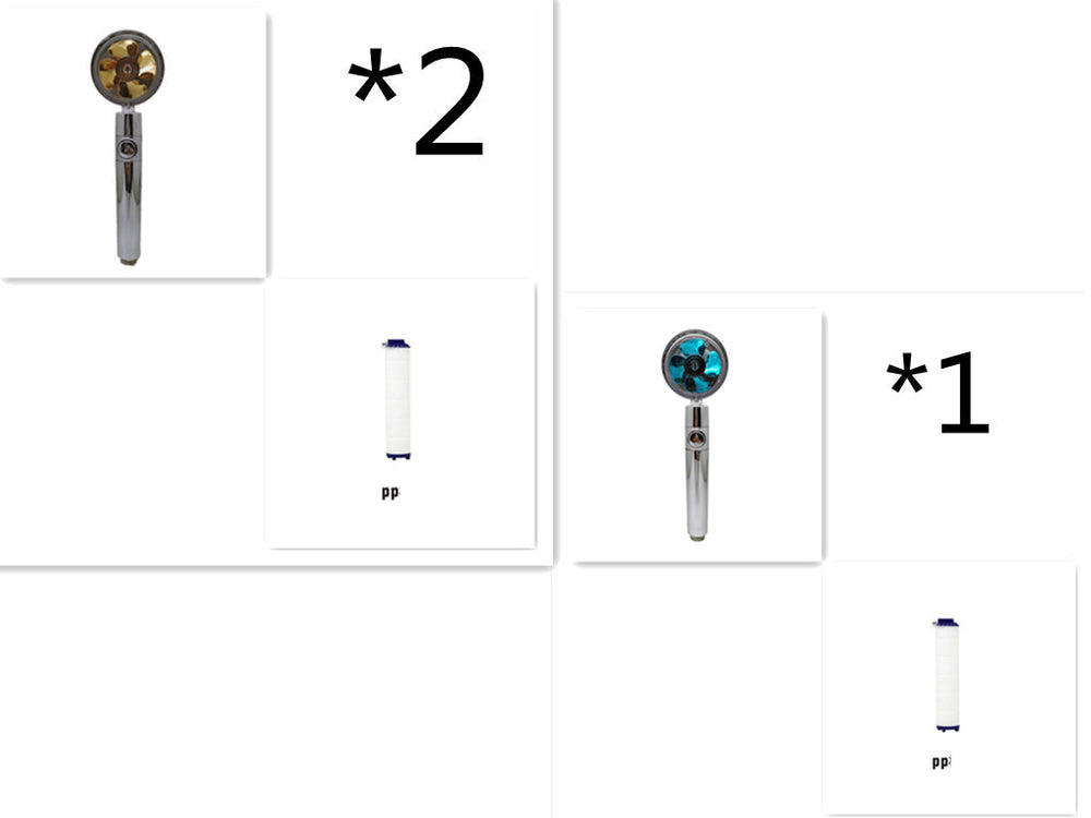 Shower Head Water Saving Flow 360 Degrees Rotating With Small Fan ABS Rain High Pressure Spray Nozzle Bathroom Accessories EX-STOCK Canada