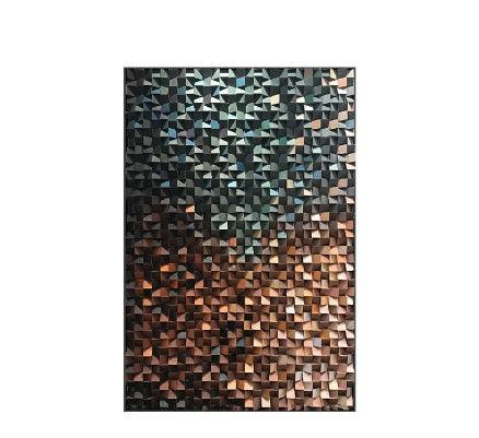 Peinture en bois tridimensionnelle Art mural mosaïque fait à la main