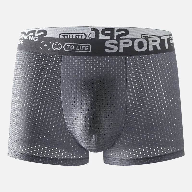 Men's Underwear Mid Waist Mesh Ice Silk Mesh SPORT Boxer Brief - EX-STOCK Canada