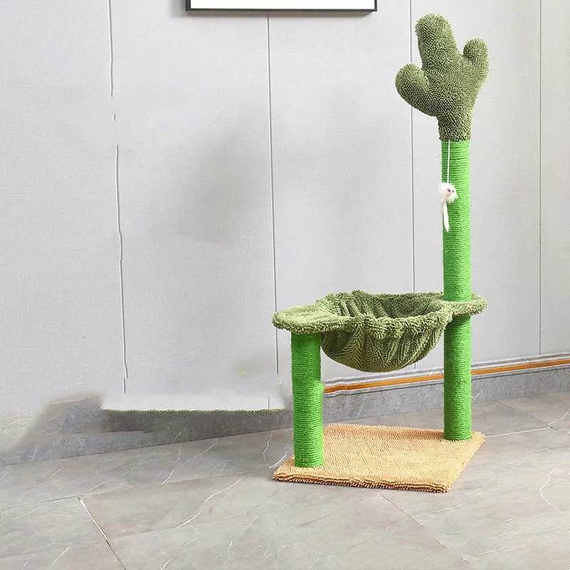 Sisal Cactus Cat Tree With Hammock Cat Climbing Frame - EX-STOCK Canada