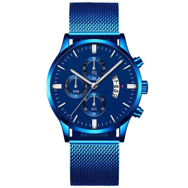 Mens Business Luxury Watches For Men Mesh Band Quartz Watch EX-STOCK Canada