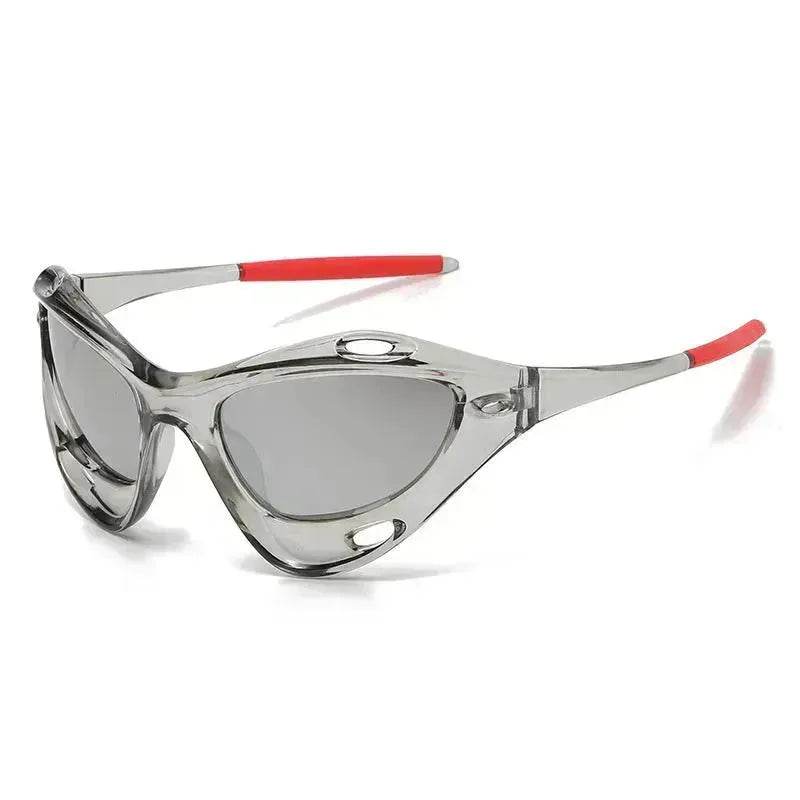 Fashion Large Frame Cat Eye Personality Hollow Out Cycling Sunglasses for Men - EX-STOCK Canada