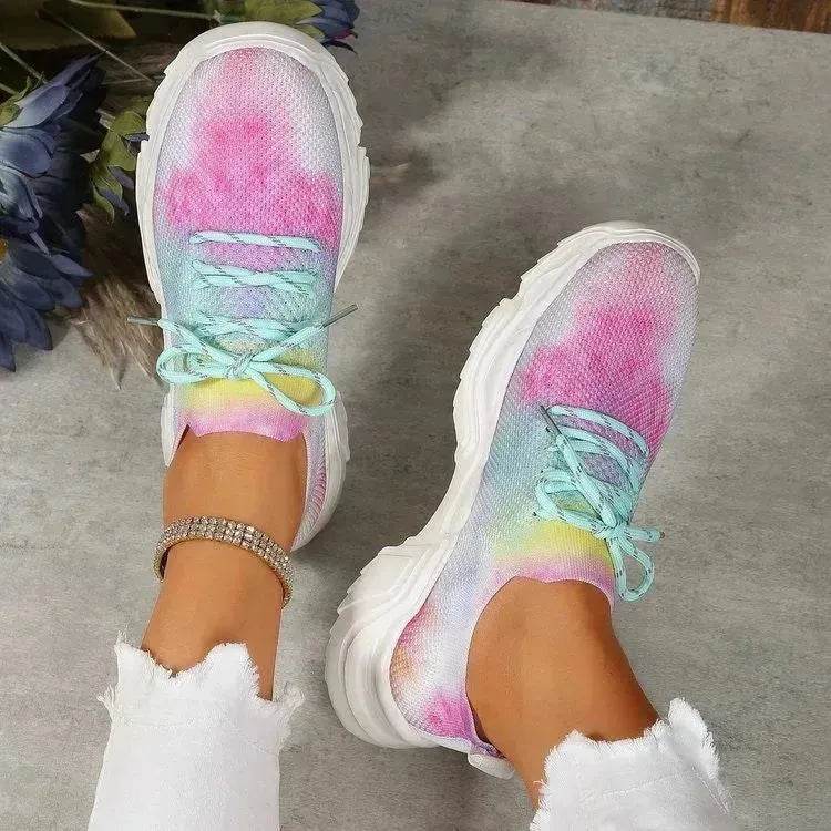 Flower Sports Running Shoes Women's Fashion Flat Sneakers - EX-STOCK Canada
