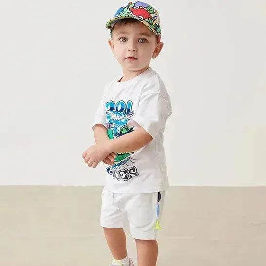 Boys' Short-sleeved Cartoon Cute Short Sleeve Shorts Two-piece for boys - EX-STOCK Canada