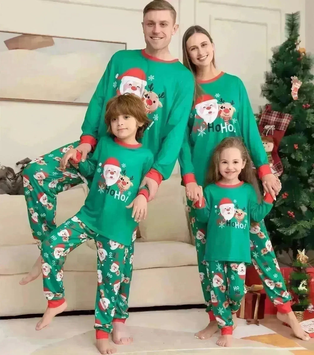 Christmas Pajamas For Family Matching Family Christmas PJs Sets Santa Claus Printed Top Sleepwear - EX-STOCK CANADA