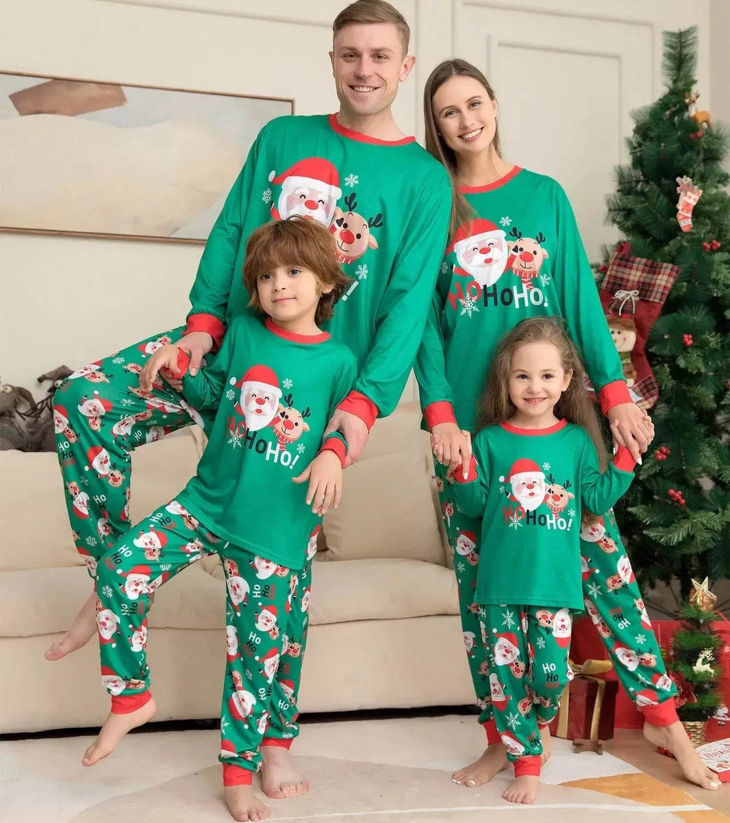 Christmas Pajamas For Family Matching Family Christmas PJs Sets Santa Claus Printed Top Sleepwear - EX-STOCK Canada