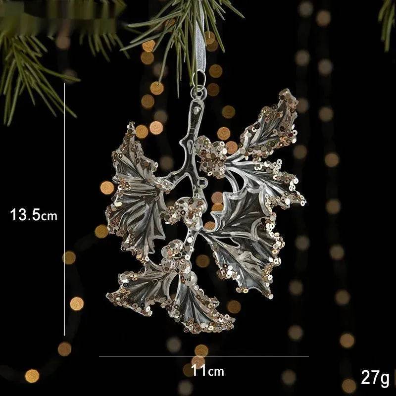 Christmas Decorations Sequins Acrylic Transparent Pendant - EX-STOCK Canada