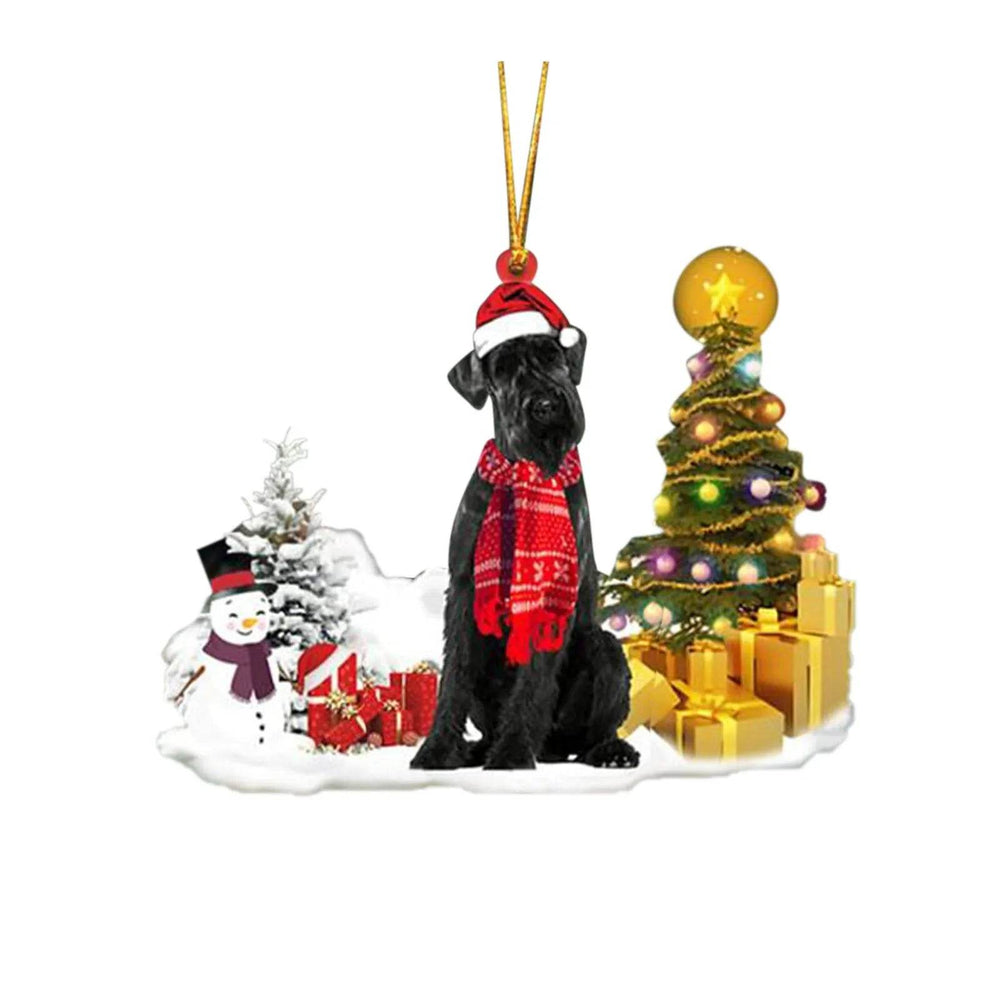 Christmas Family Puppies Decorate Trees With Lights - EX-STOCK Canada