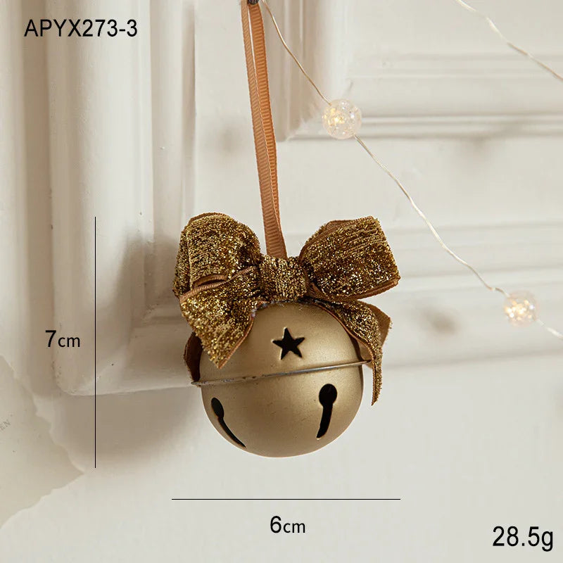 Christmas Little Bell Shape Velvet Bow Small Hanging Piece EX-STOCK Canada