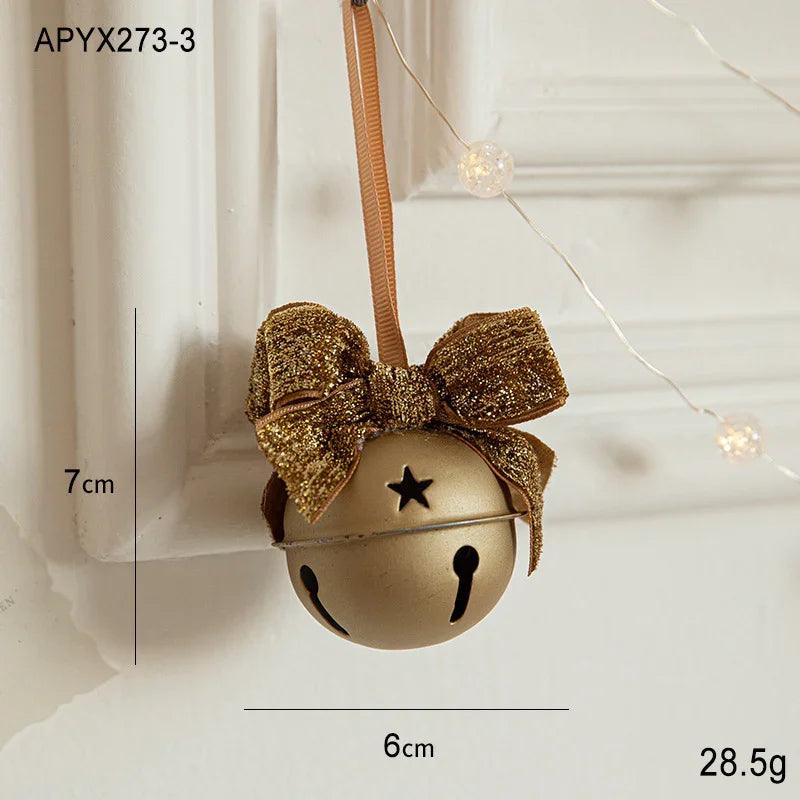 Christmas Little Bell Shape Velvet Bow Small Hanging Piece EX-STOCK Canada