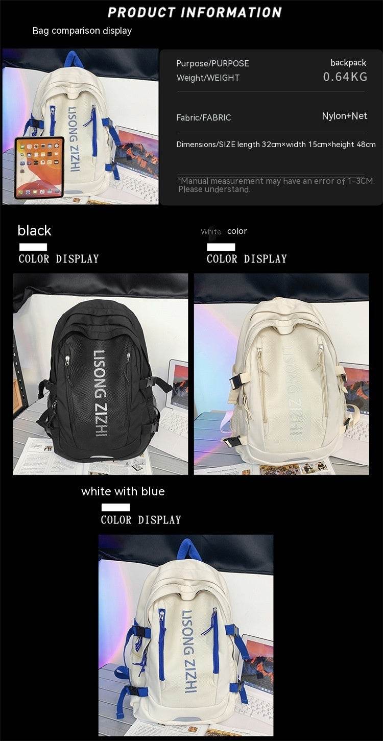 Simple Large Capacity Waterproof High School Backpack for Teens - EX-STOCK Canada