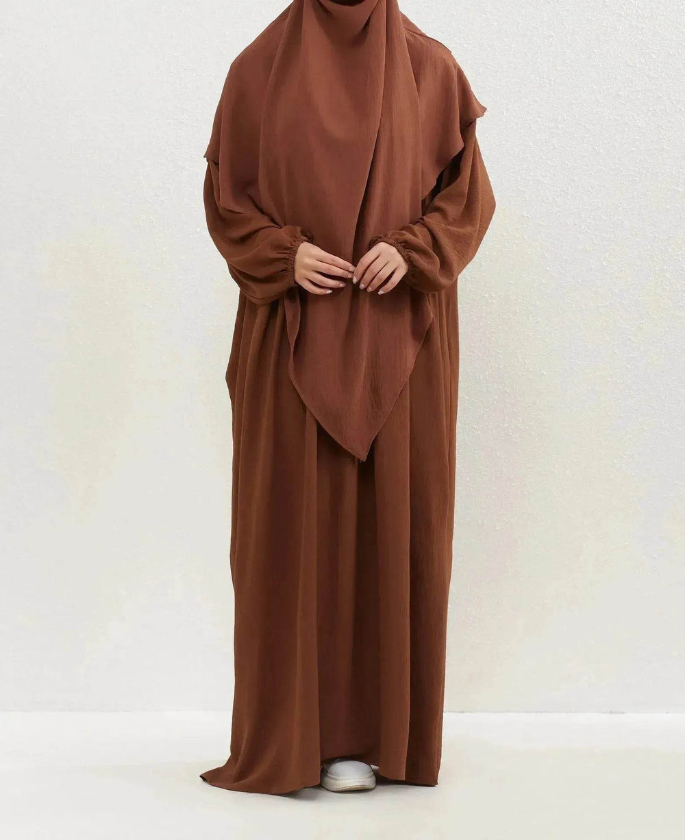 Hijab Abaya for Umrah Two piece Dress with Headscarf Arabwear for Women Jalabiya for Women - EX-STOCK Canada