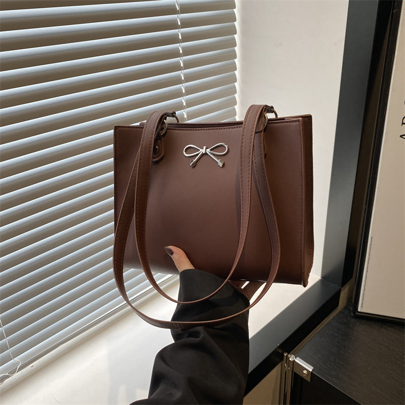 Large Capacity PU Leather Tote Bag for Women – Stylish Shoulder Bag