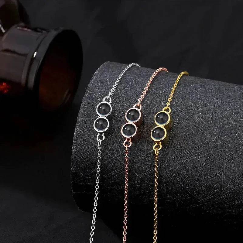 Double Bezel Setting Simple Language Bracelet - EX-STOCK Canada