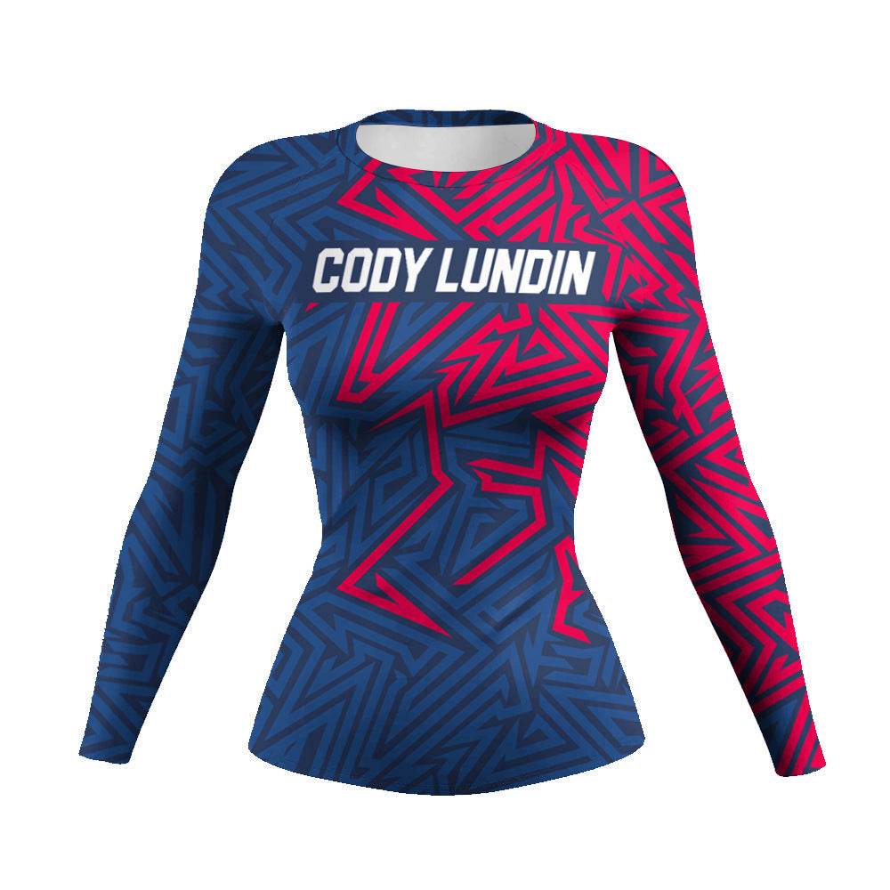 Printed Slim Fit Long Sleeve Workout Tops for Women - EX-STOCK Canada