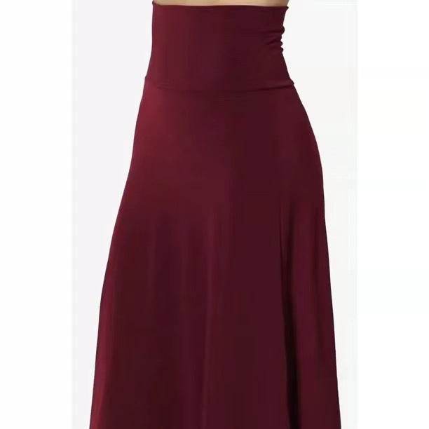 Women's casual High Waist flared Midi Skirt - EX-STOCK Canada