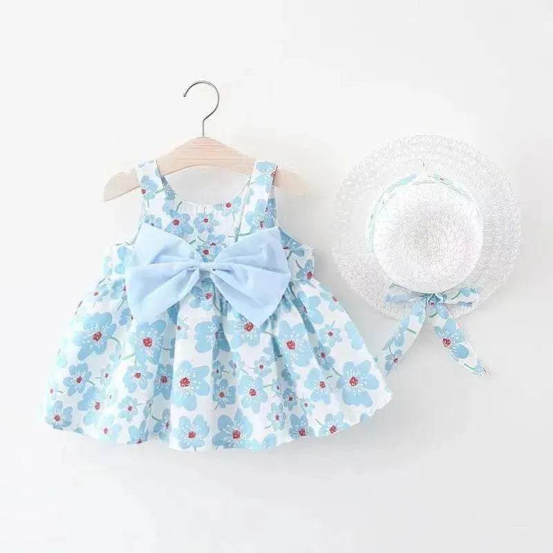 Casual Newborn Baby girl Printed Bow Princess Dress - EX-STOCK Canada