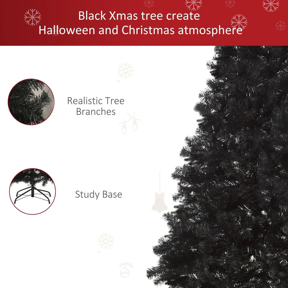 7ft Artificial Christmas Tree Holiday Home Indoor Decoration With Automatic Open, Black EX-STOCK Canada